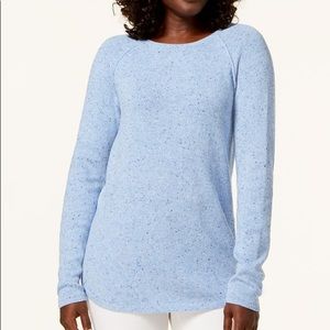 ✨NWT Curved Hem Blue Sweater by Karen Scott (S)